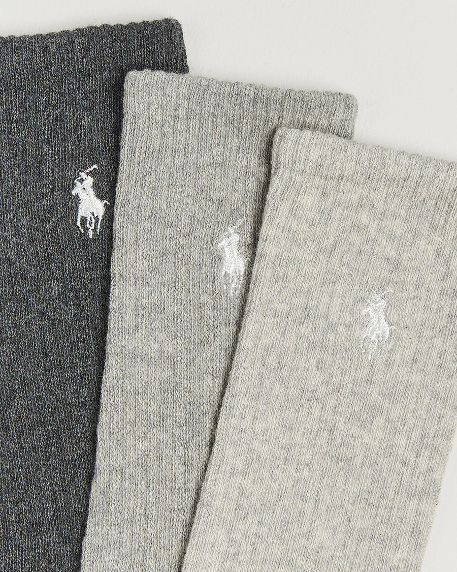 Herre |  | Polo Ralph Lauren | 3-Pack Rib Cotton Sock Grey