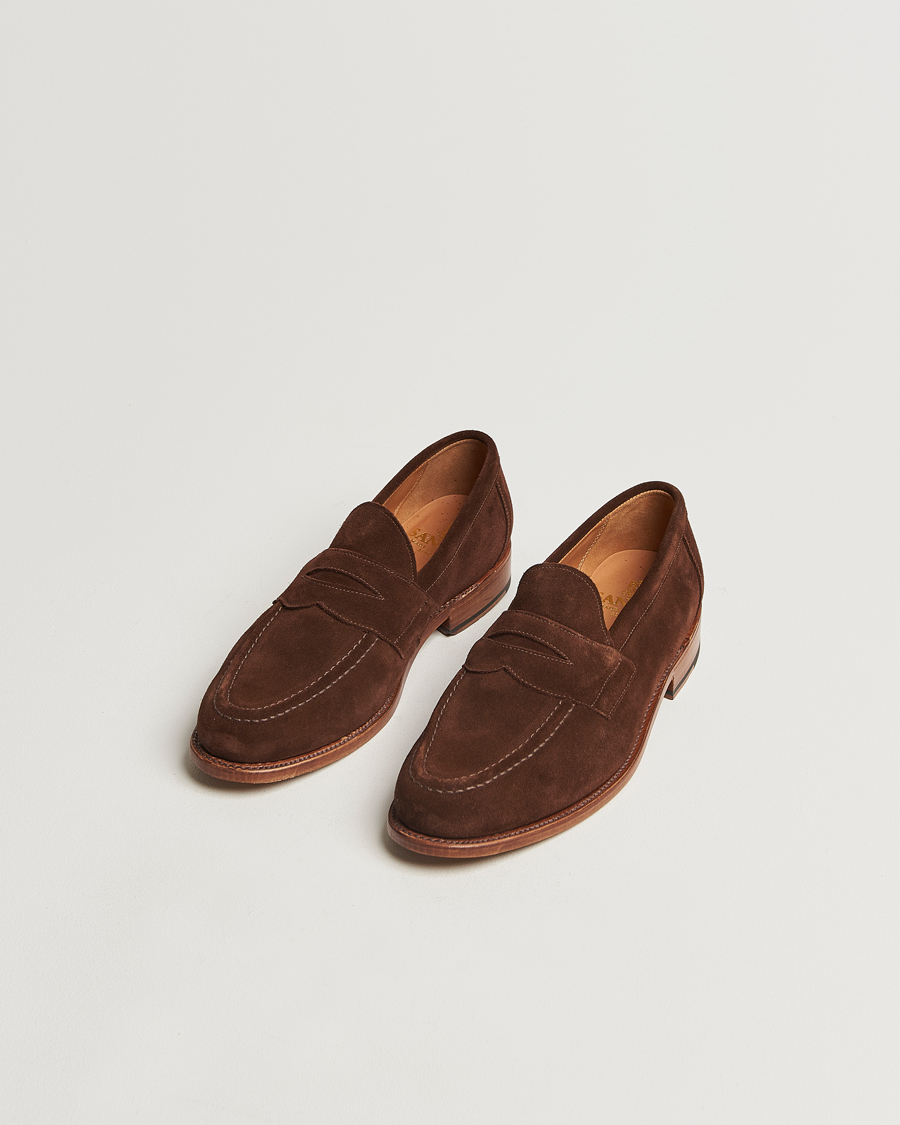 Herre |  | Sanders | Aldwych Suede Penny Loafer Polo Snuff