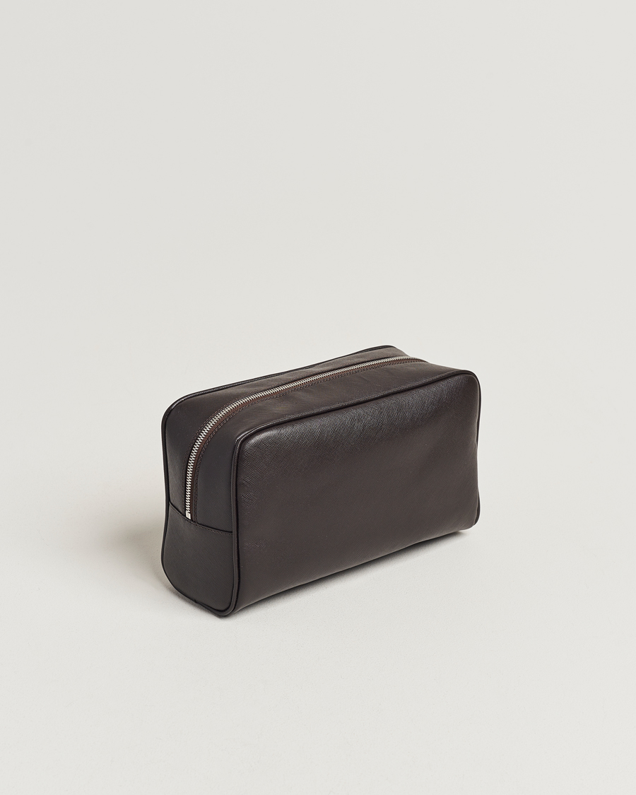 Herre | Toilettasker | Oscar Jacobson | Grooming Leather Case Forastero Brown