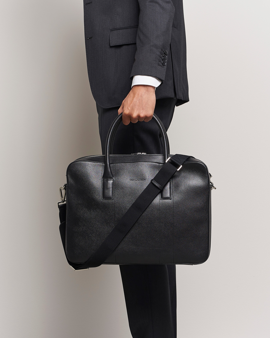 Herre |  | Oscar Jacobson | Leather Briefcase Black