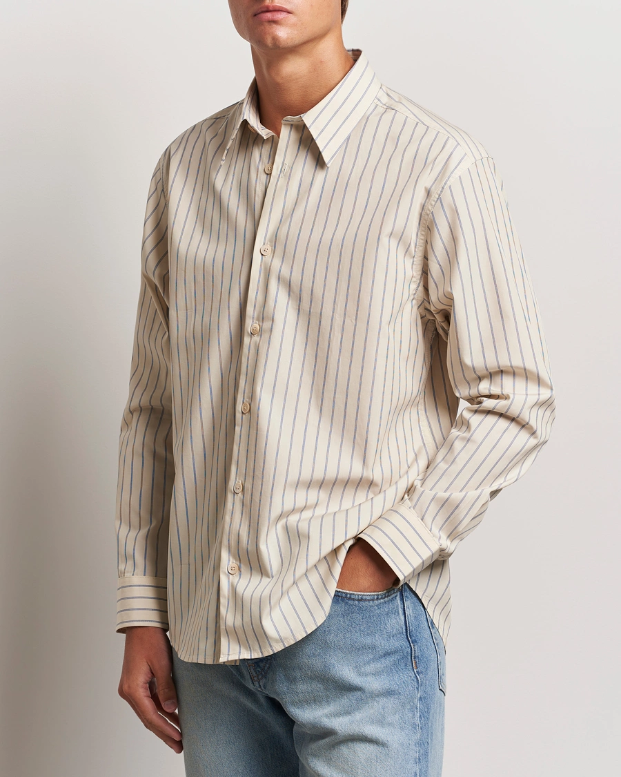 Herre |  | NN07 | Quinsy Striped Shirt Khaki