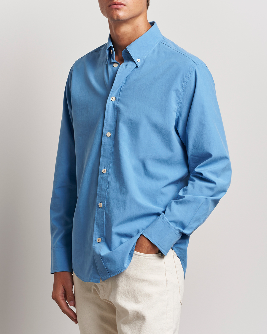 Herre | Oxfordskjorter | NN07 | Colby Lyocell/Cotton Button Down Shirt Blue Jasper