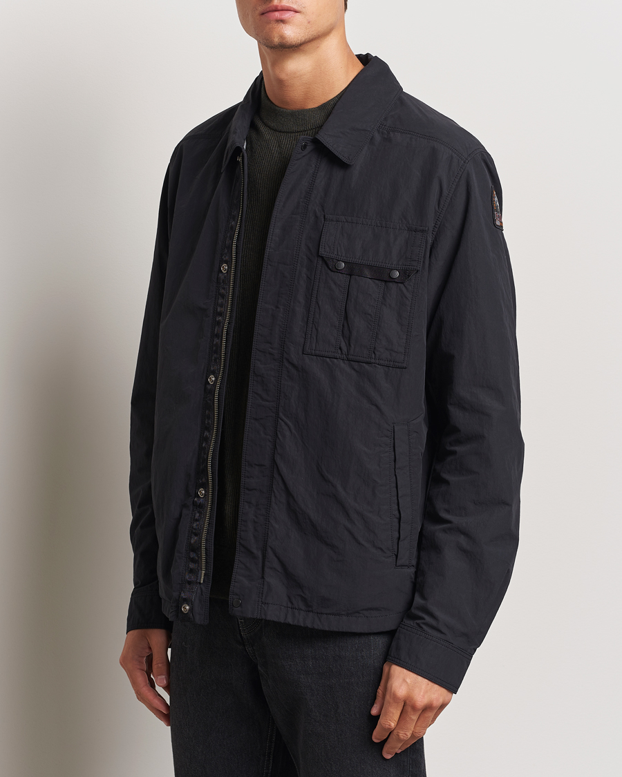 Herre |  | Parajumpers | Miura Peached Poplin Shirt Jacket Black