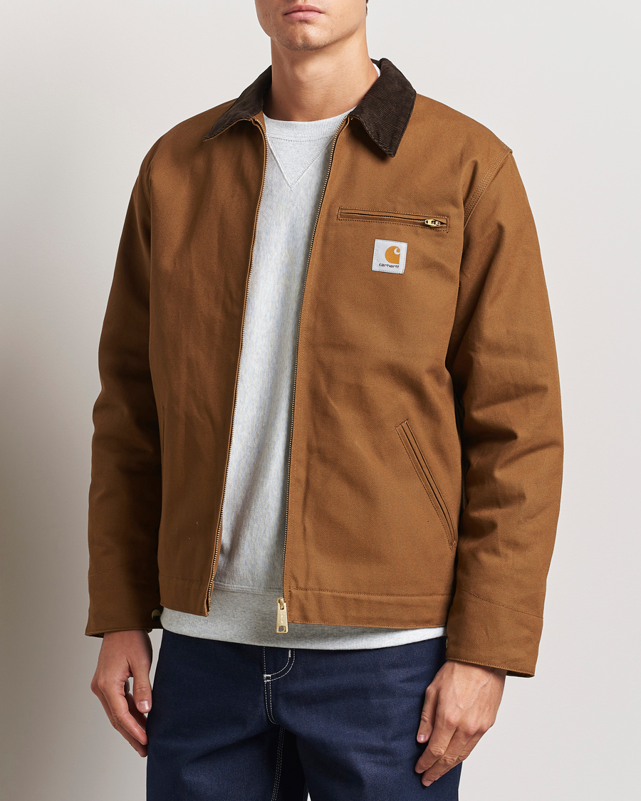 Herre |  | Carhartt WIP | Detroit Jacket Dearborn Canvas Hamilton Brown