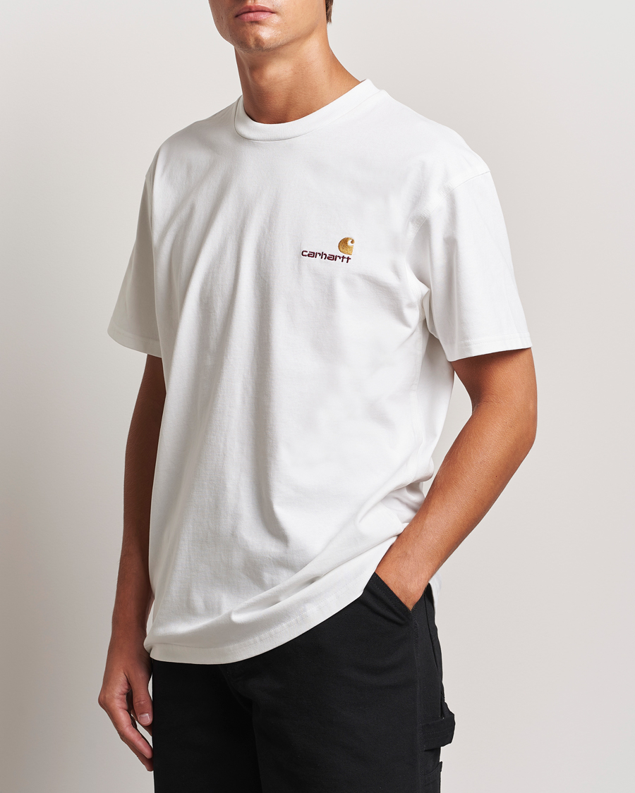 Herre | Tøj | Carhartt WIP | American Script Short Sleeve T-Shirt White