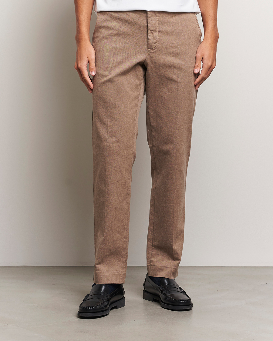 Herre | J.Lindeberg | J.Lindeberg | Lois Flannel Twill Pants Tiger Brown