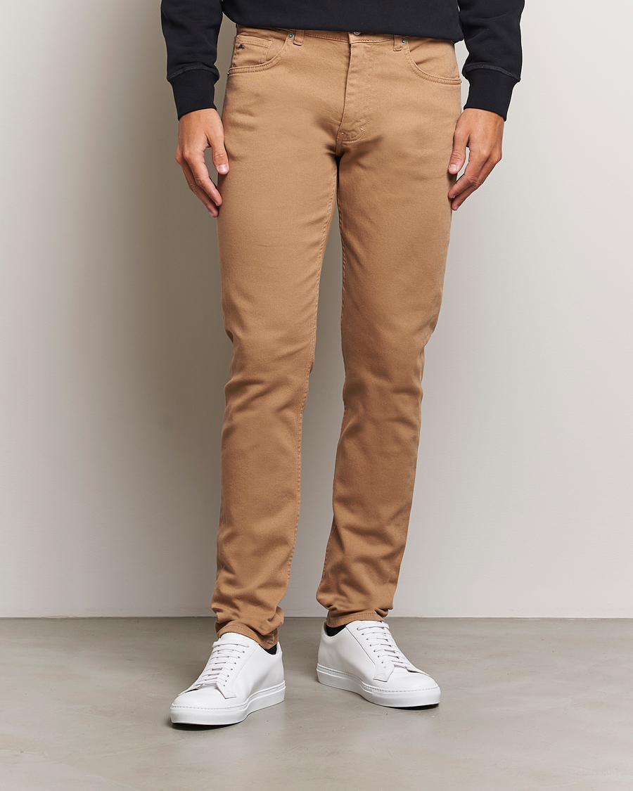 Herre | J.Lindeberg | J.Lindeberg | Jay Solid Twill Stretch Jeans Tiger Brown