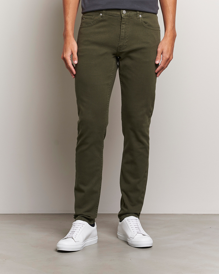 Herre | J.Lindeberg | J.Lindeberg | Jay Solid Twill Stretch Jeans Forest Green