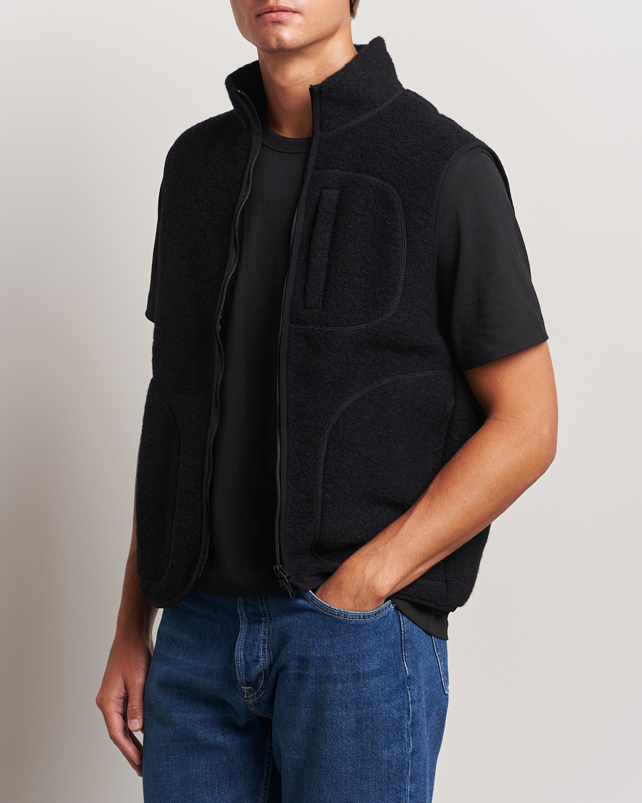 Herre | J.Lindeberg | J.Lindeberg | Duncan Wool Fleece Vest Black