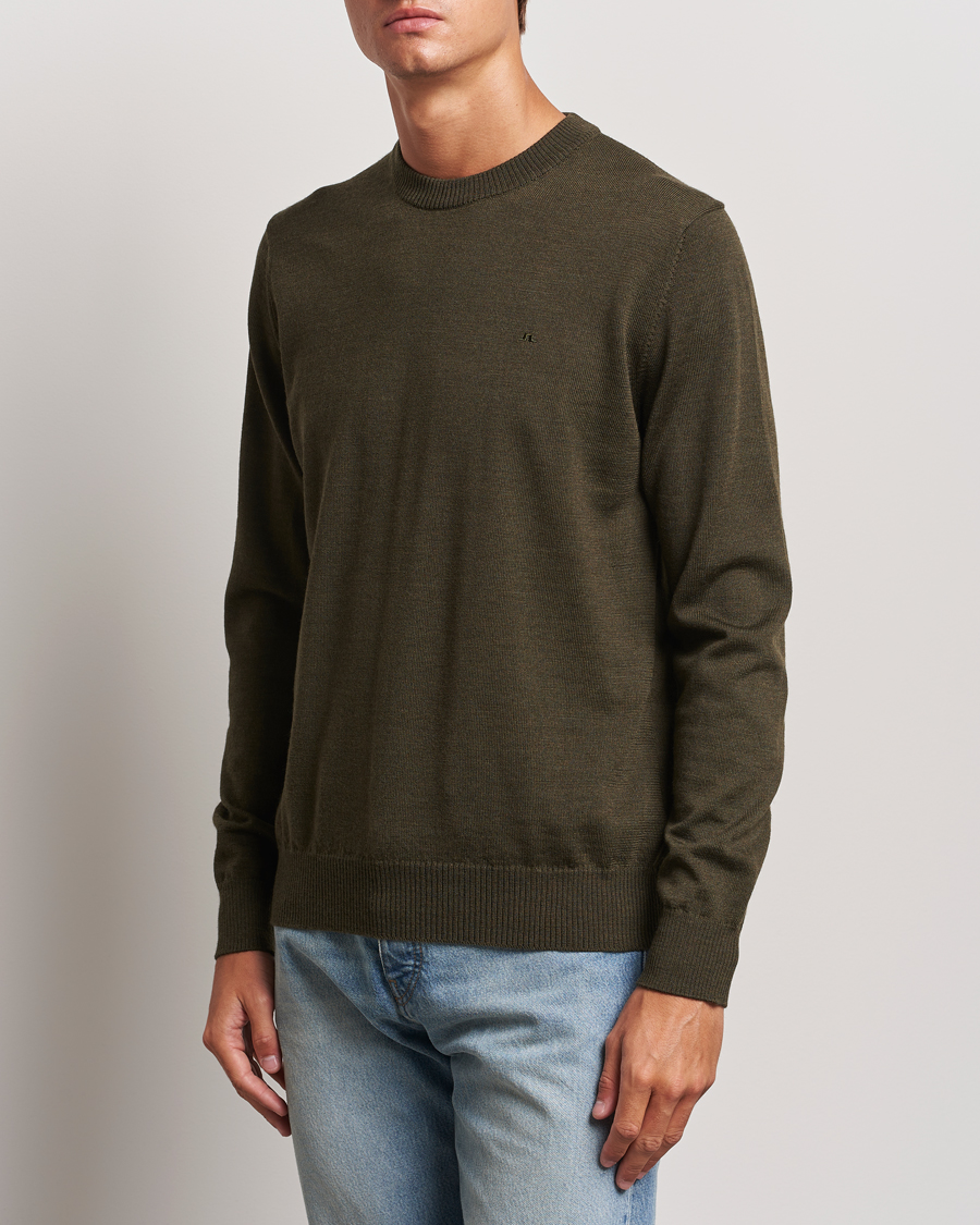 Herre | J.Lindeberg | J.Lindeberg | Keane Merino Crew Neck Sweater Forest Green