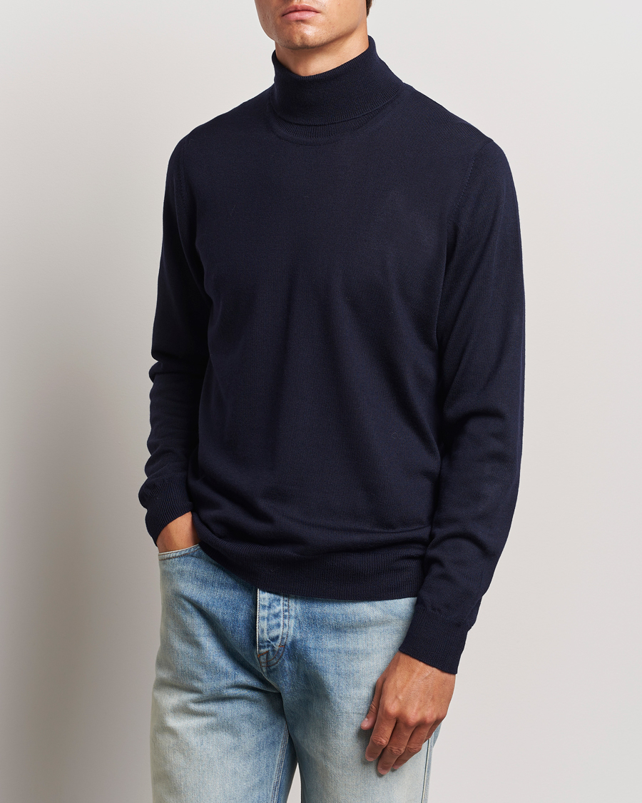 Herre | Business & Beyond - Casual | J.Lindeberg | Kaden Merino Turtleneck Navy