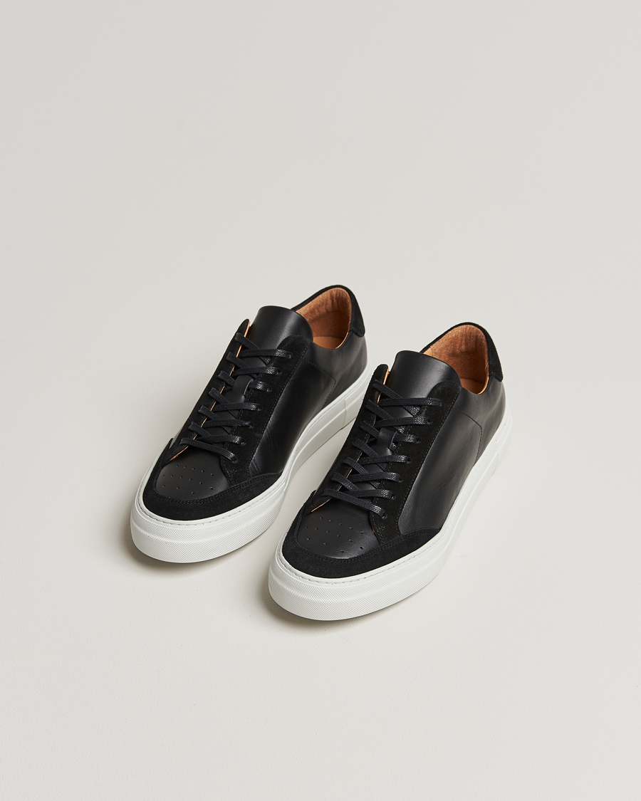 Herre |  | J.Lindeberg | Art Signature Leather Sneaker Black