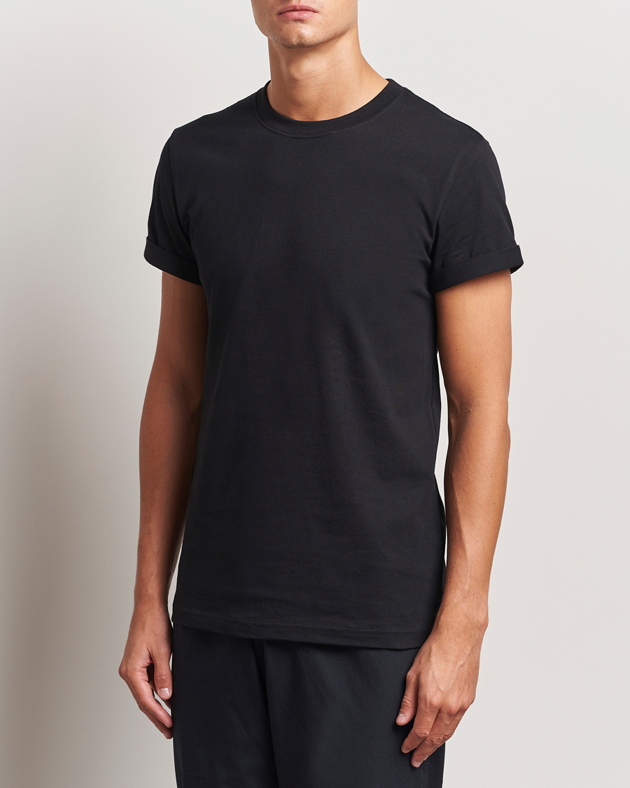 Herre |  | Bread & Boxers | Roll-Up Crew Neck T-Shirt Black