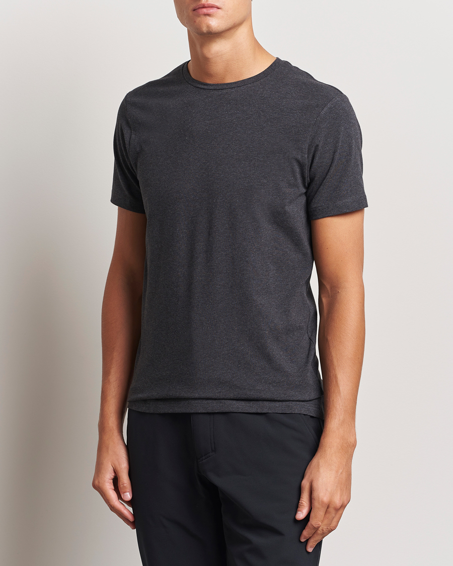 Herre |  | Bread & Boxers | 2-Pack Crew Neck T-Shirt Dark Grey Melange