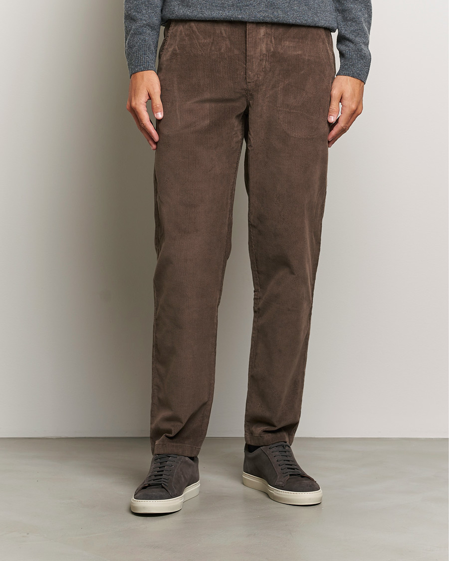 Herre |  | KnowledgeCotton Apparel | Chuck Regular Cord Trousers Chocolate