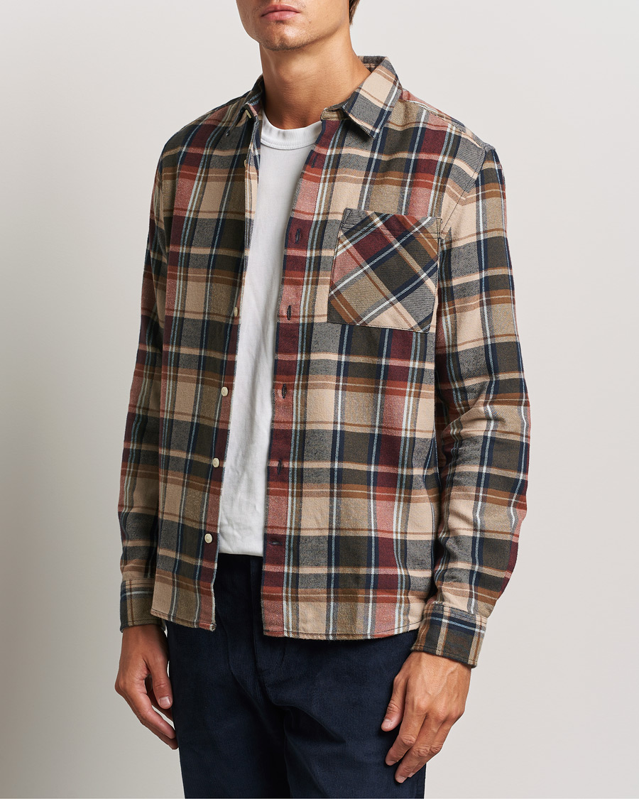 Herre | Casual | KnowledgeCotton Apparel | Regular Checked Flannel Shirt Multi