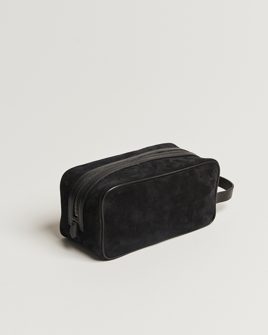 Herre |  | Anderson\'s | Suede Washbag Black