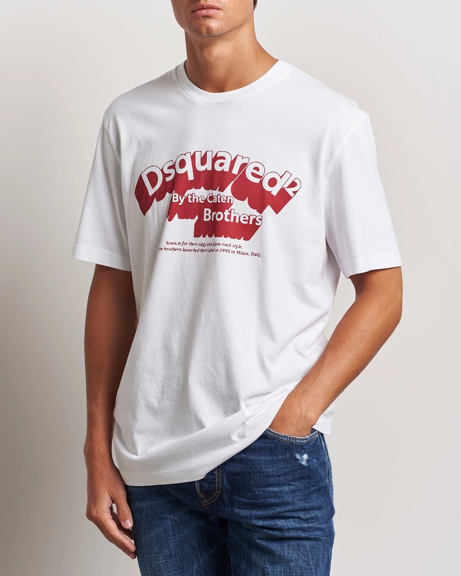 Herre | Nye produktbilleder | Dsquared2 | Regular Fit Logo T-Shirt White