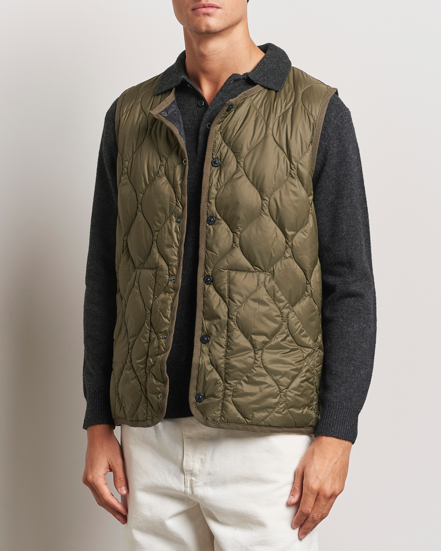 Herre |  | TAION | Military Crew Neck Down Vest Dark Olive