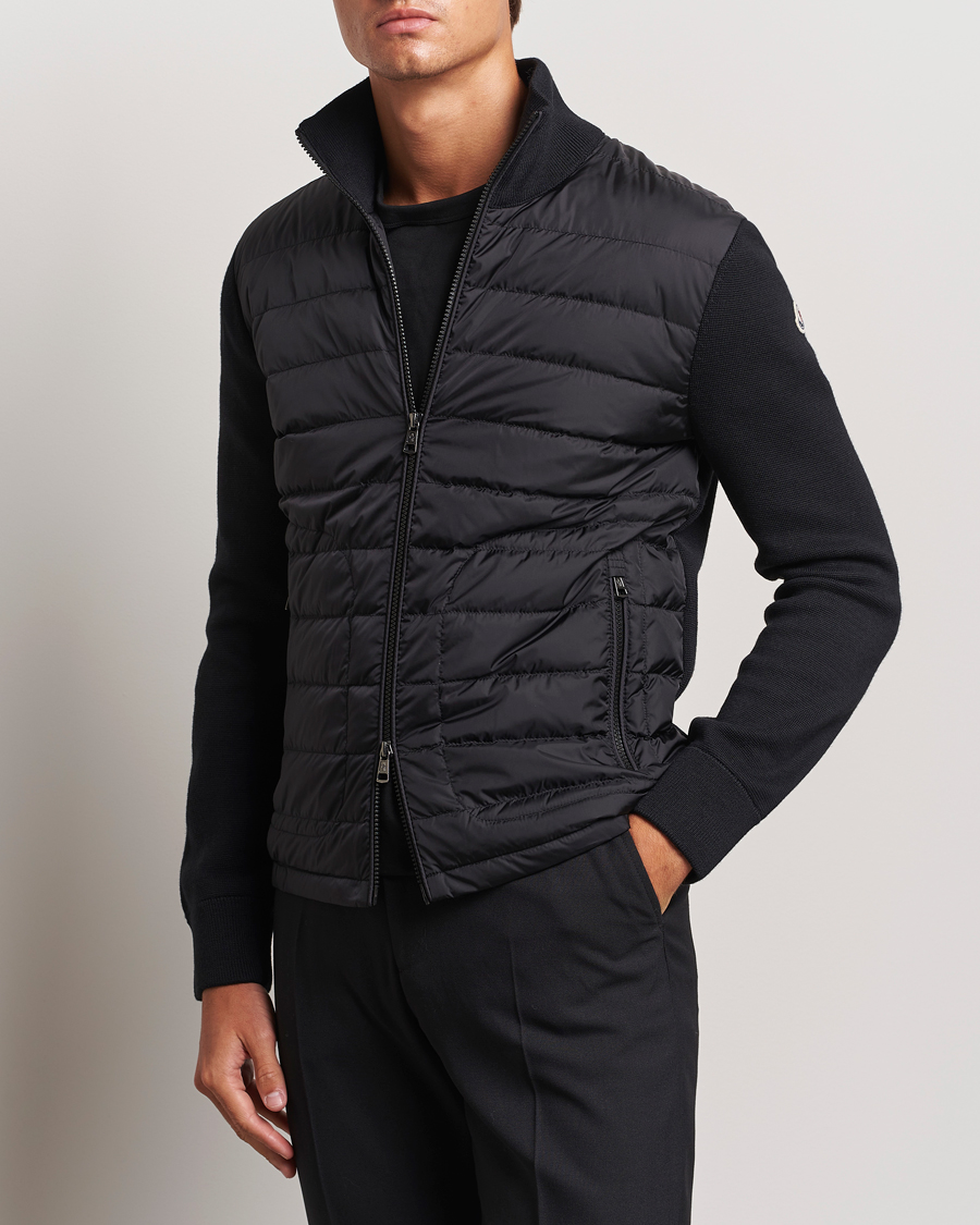 Herre |  | Moncler | Hybrid Zip Sweater Black