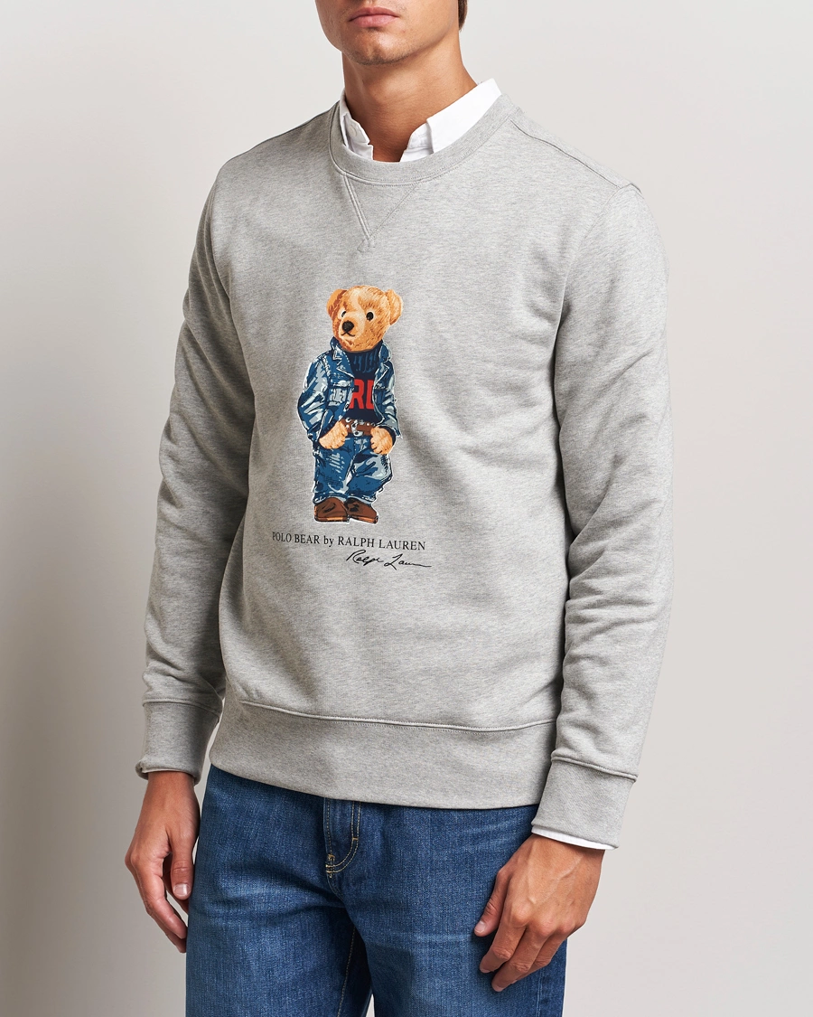 Herre |  | Polo Ralph Lauren | Crew Neck Sweatshirt Andover Heather Denim Bear