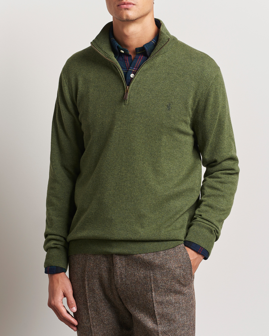 Herre |  | Polo Ralph Lauren | Merino Half-Zip Sweater Classic Olive Heather