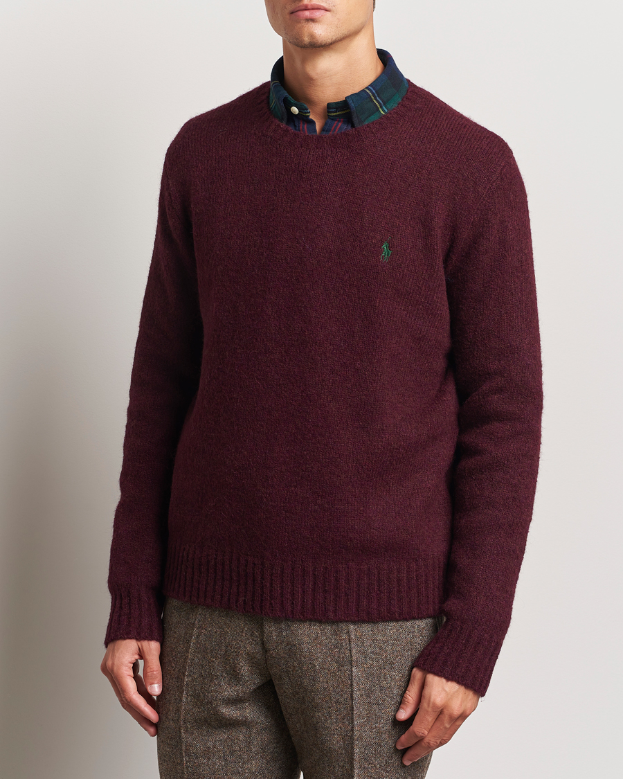 Herre |  | Polo Ralph Lauren | Alpaca Crew Neck Sweater Aged Wine Heather