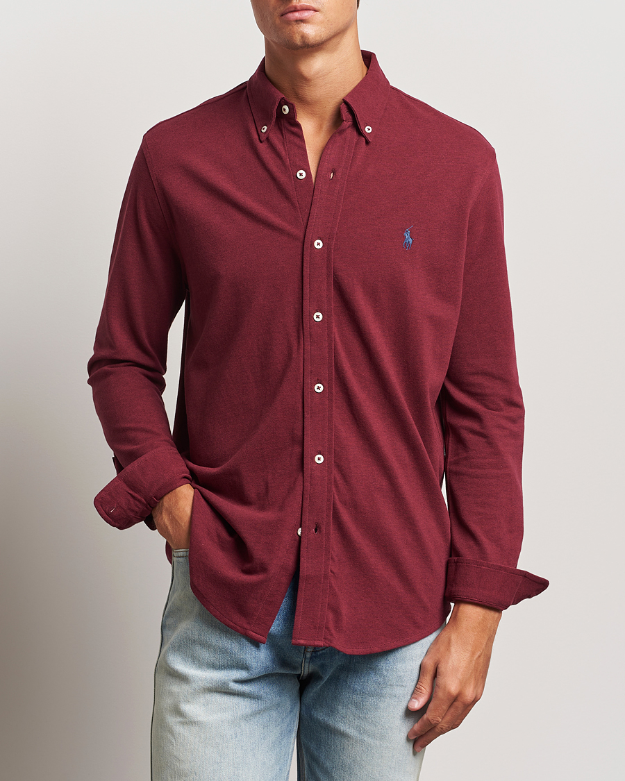 Herre | Poloskjorter | Polo Ralph Lauren | Featherweight Mesh Shirt Vintage Port Heather