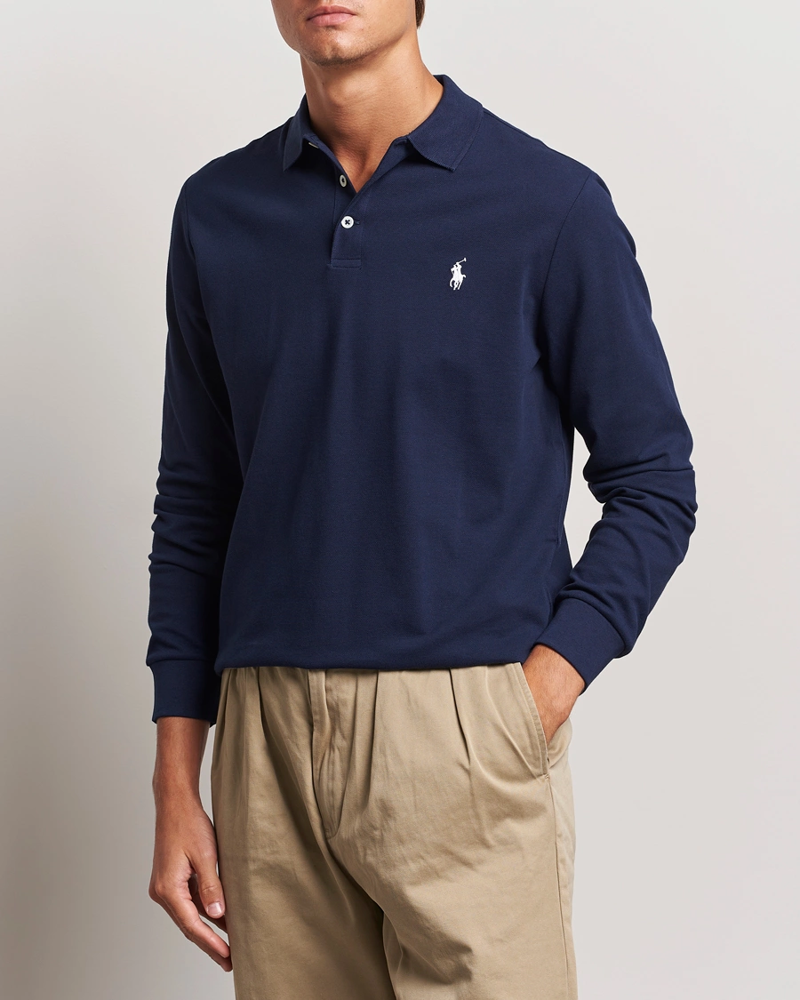 Herre |  | Polo Ralph Lauren | Custom Slim Fit Long Sleeve Polo Refined Navy