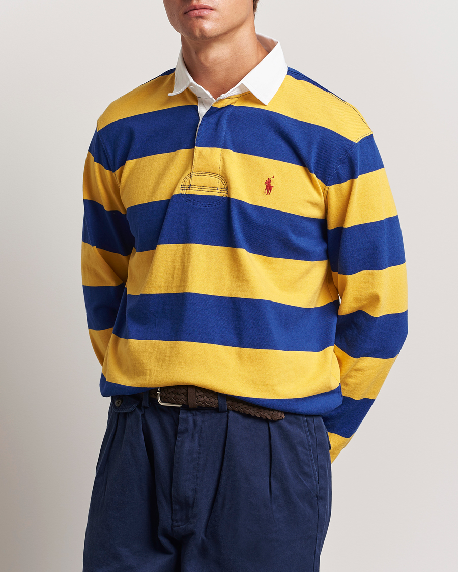 Herre |  | Polo Ralph Lauren | Jersey Striped Rugger Yellow/Classic Azure