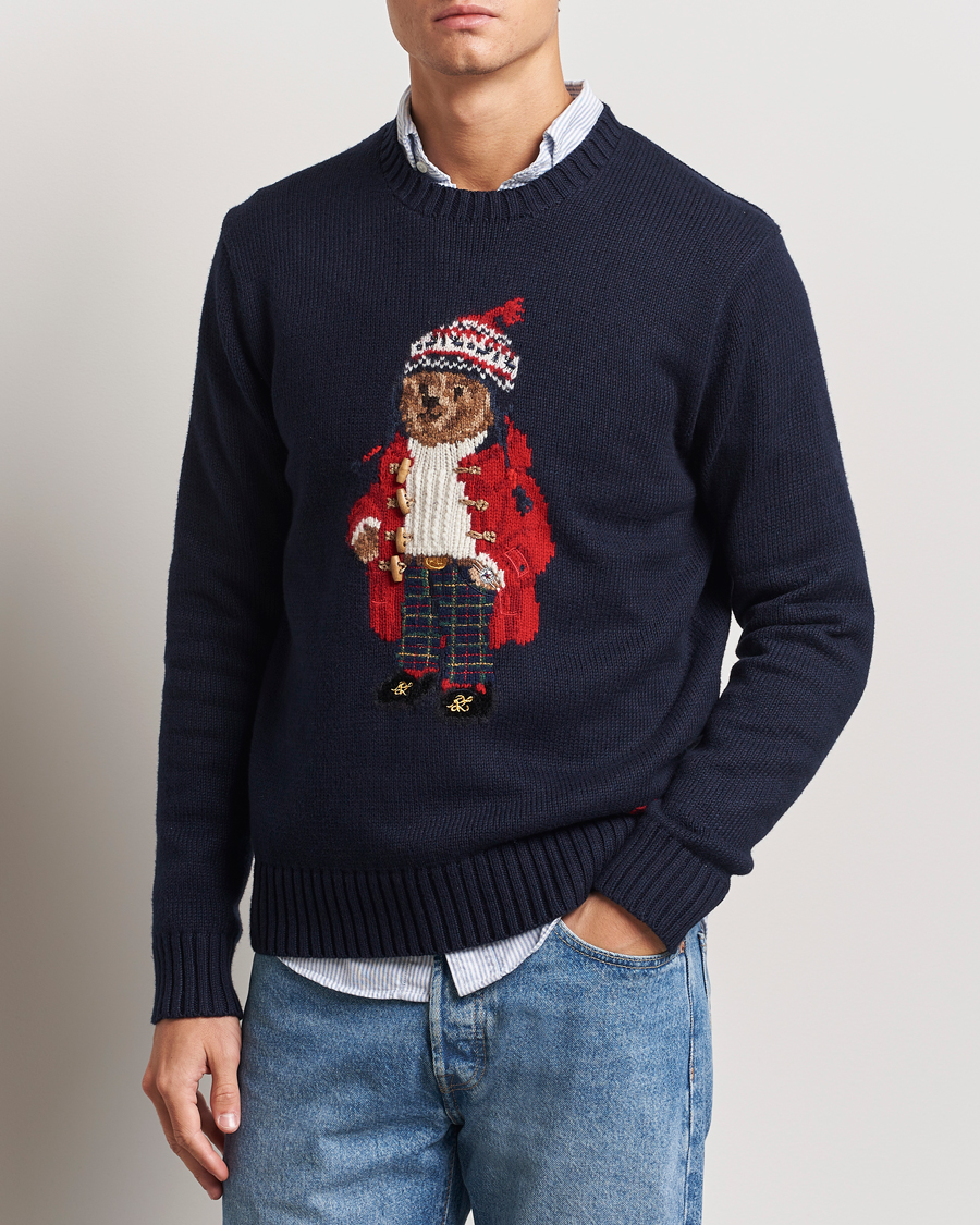 Herre |  | Polo Ralph Lauren | Holiday Bear Sweater RL Navy