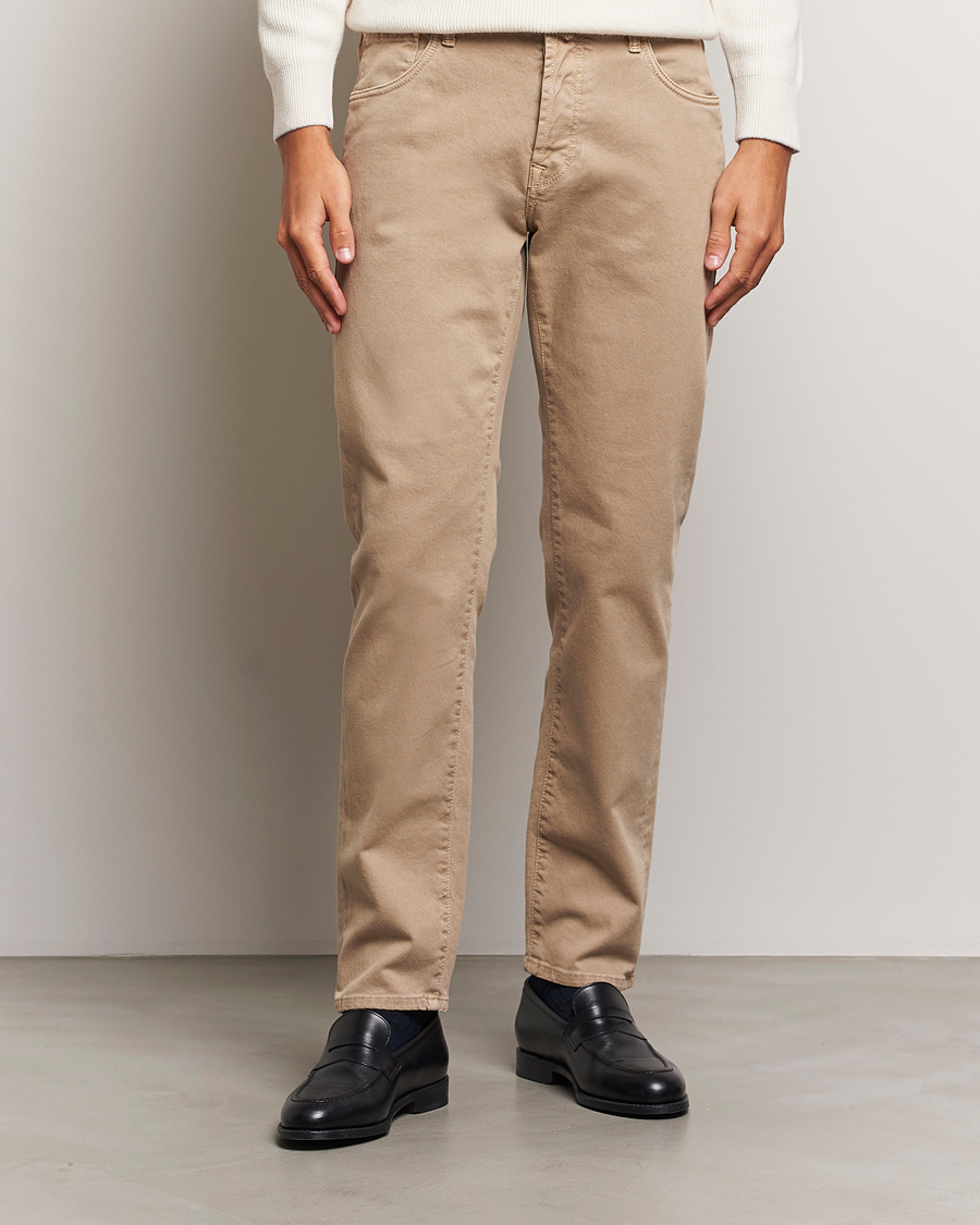 Herre |  | Incotex | 5-Pocket Bull Denim Pants Beige