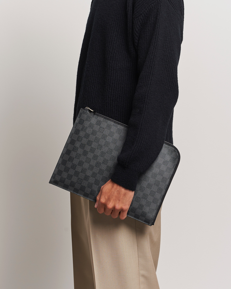 Herre | Louis Vuitton Pre-Owned | Louis Vuitton Pre-Owned | Poche Joule GM Clutch Bag Damier Graphite 