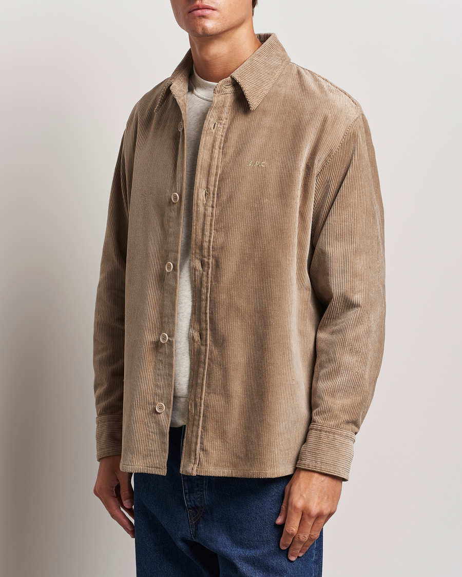 Herre |  | A.P.C. | Bobby Corduroy Overshirt Beige