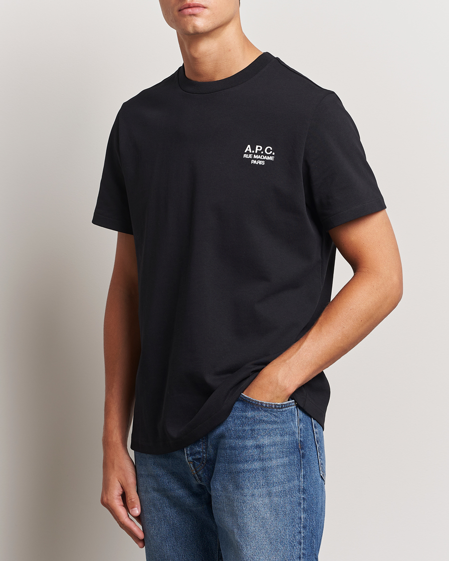 Herre | Kortærmede t-shirts | A.P.C. | Rue Madame T-Shirt Black
