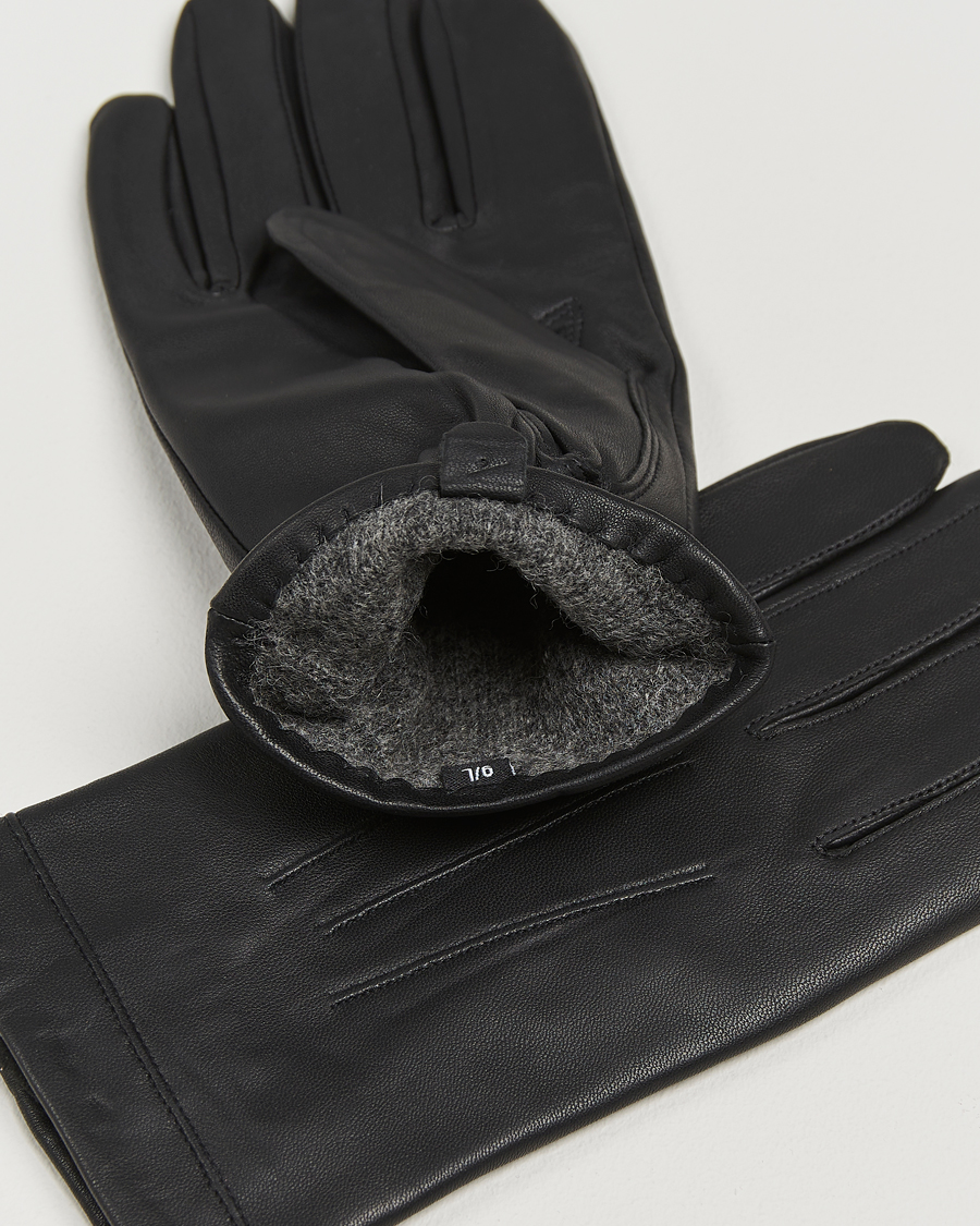 Herre | Handsker | Amanda Christensen | Lined Leather Gloves Black