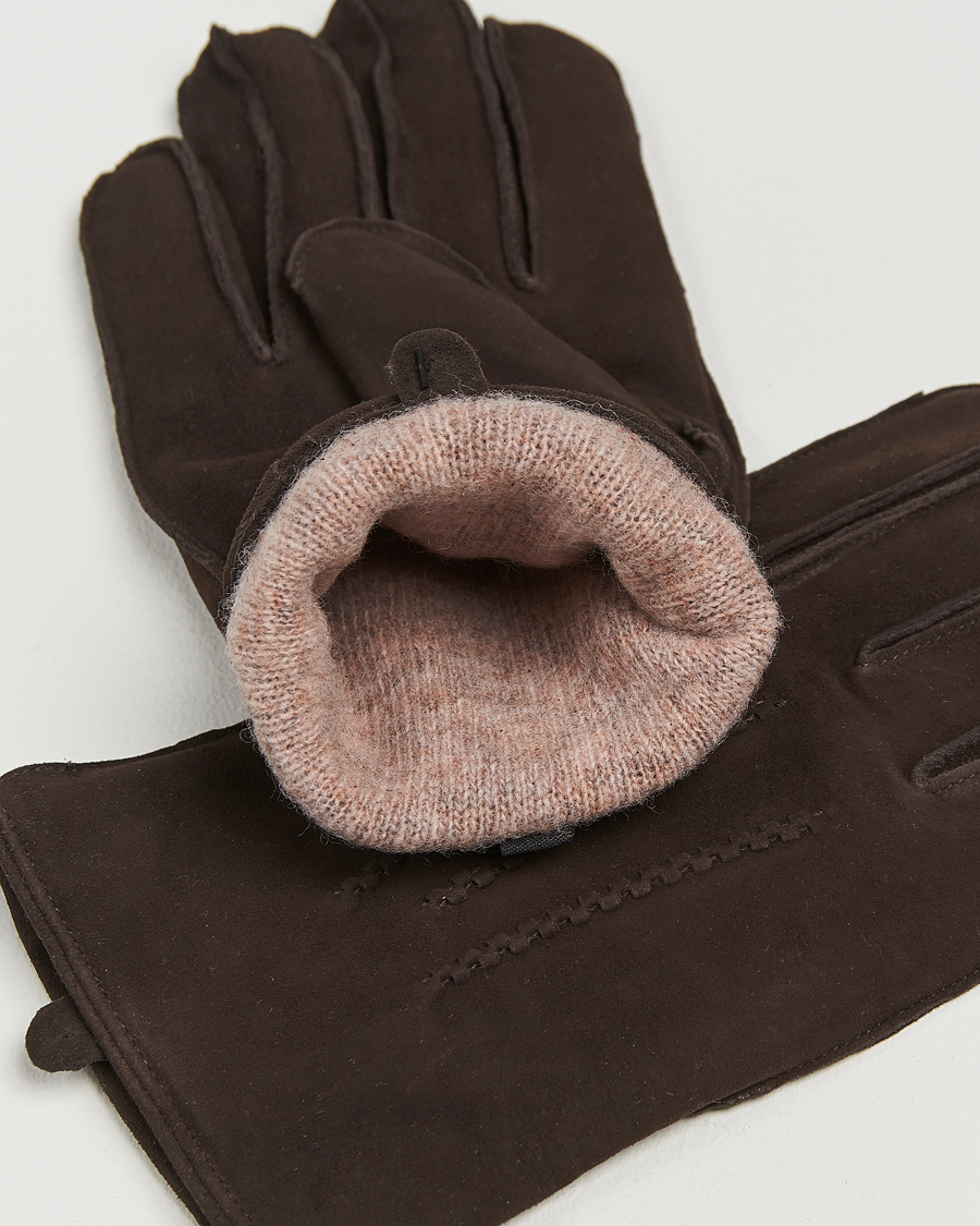 Herre | Handsker | Amanda Christensen | Lined Suede Gloves Brown