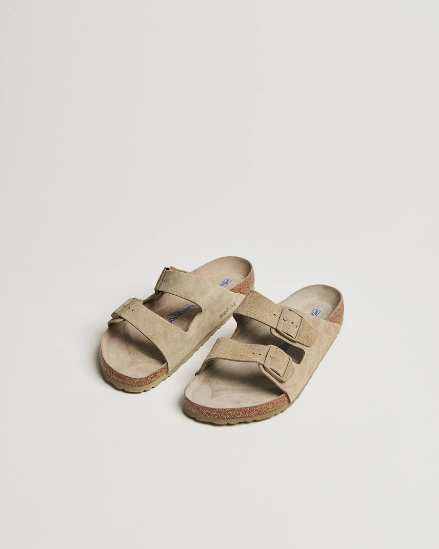 Herre | Sandaler & Hjemmesko | BIRKENSTOCK | Arizona Soft Footbed Faded Khaki Suede