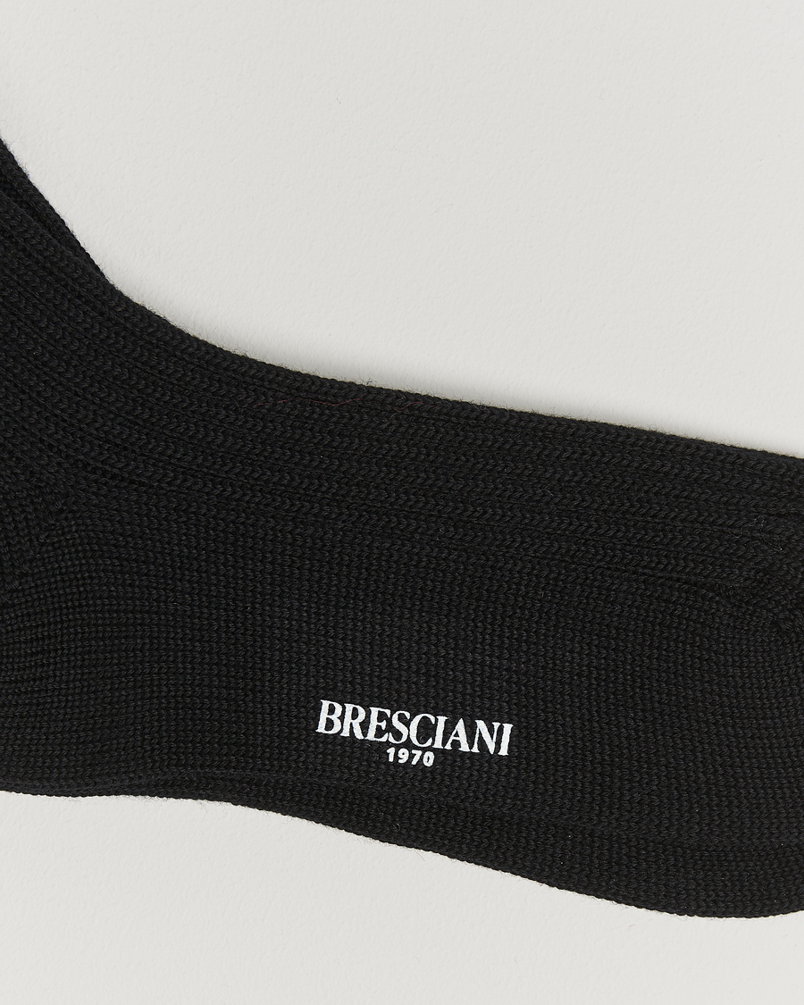 Herre |  | Bresciani | Heavy Wool Socks Black