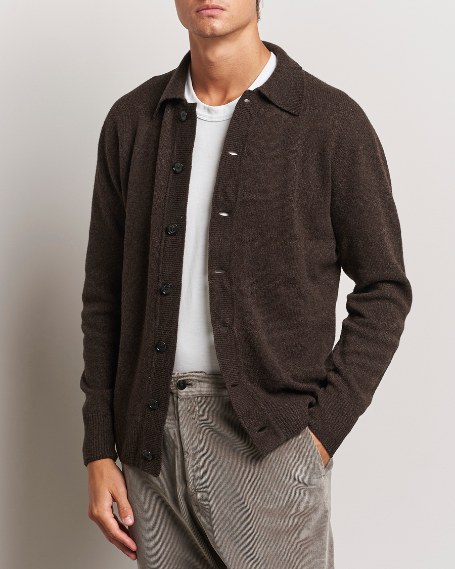 Herre |  | Altea | Shetland Collared Cardigan Brown