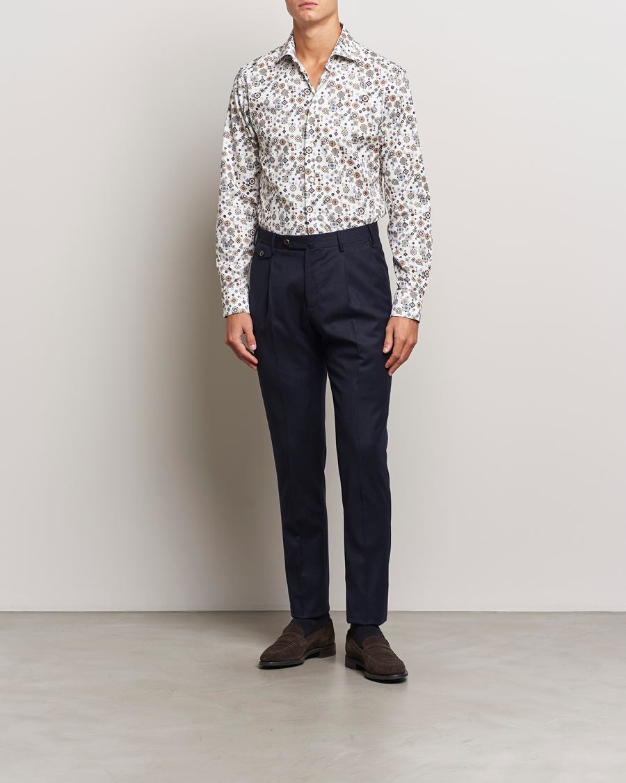 Herre |  | Eton | Slim Fit Signature Twill Printed Shirt Multi