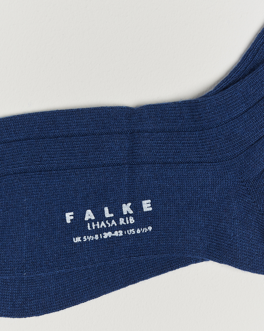 Herre |  | Falke | Lhasa Cashmere Socks Royal Blue