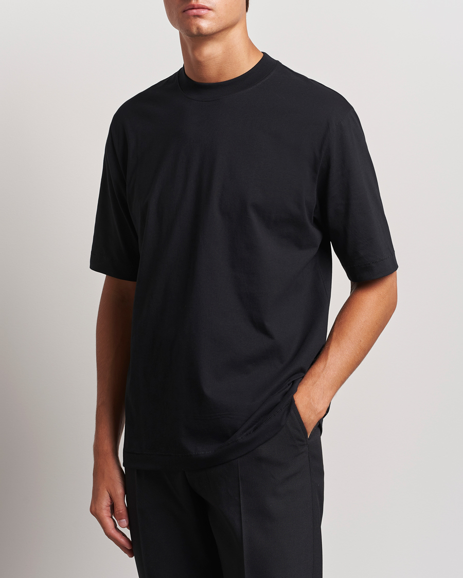 Herre |  | Filippa K | Mock Neck T-Shirt Black