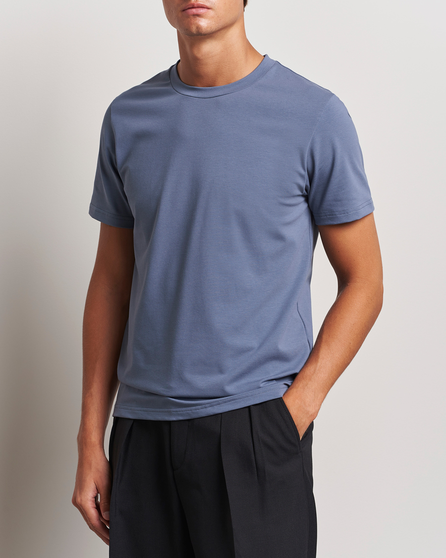 Herre |  | Filippa K | Soft Lycra T-Shirt Grey Blue