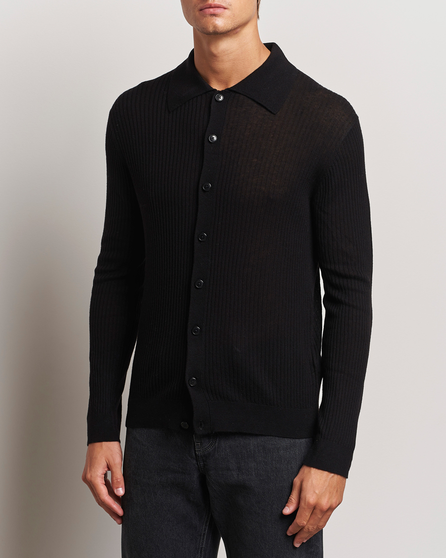 Herre |  | Filippa K | Light Knitted Cardigan Black