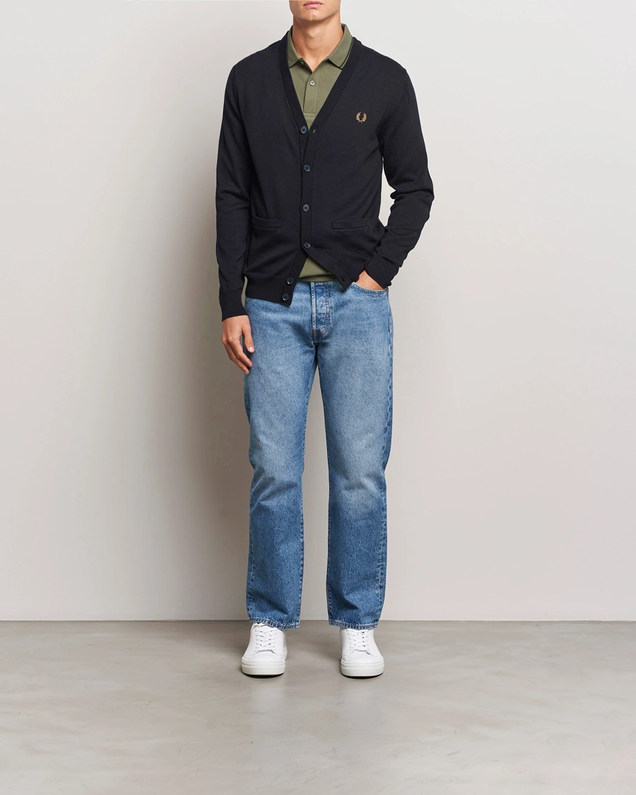 Herre | Trøjer | Fred Perry | Classic Cardigan Navy