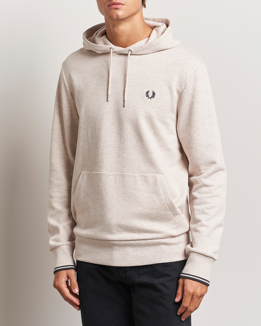 Herre |  | Fred Perry | Tipped Hoodie Oatmeal Melange