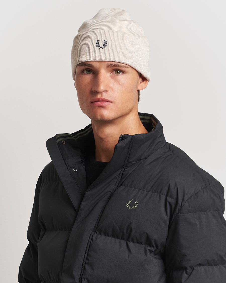 Herre |  | Fred Perry | Merino Wool Beanie Porriged Marl