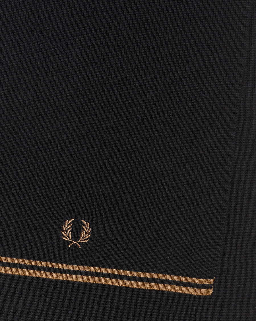 Herre |  | Fred Perry | Twin Tipped Merino Wool Scarf Black