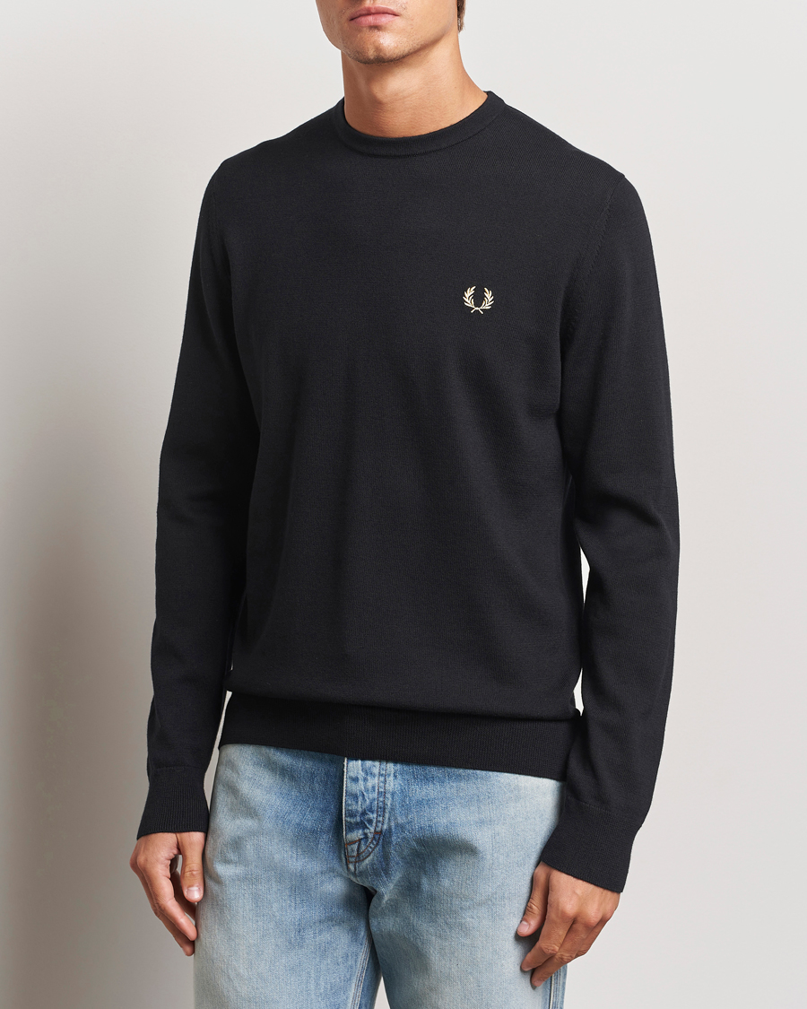 Herre |  | Fred Perry | Classic Crew Neck Jumper Black